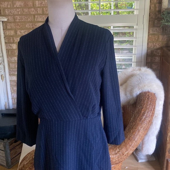 MM LAFLEUR PINSTRIPE DRESS 4 - Picture 3 of 9